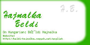 hajnalka beldi business card